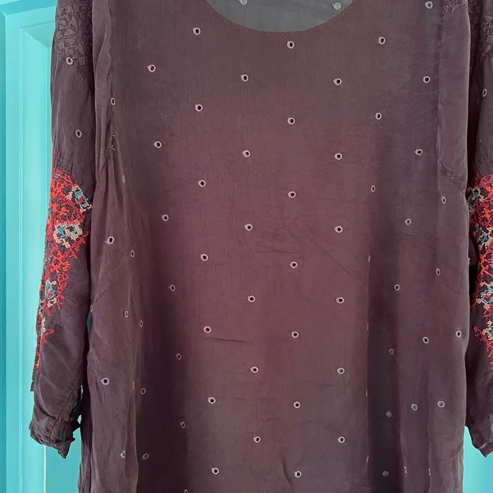 Johnny Was Multicolor Bohemian Top - Picture 3 of 9